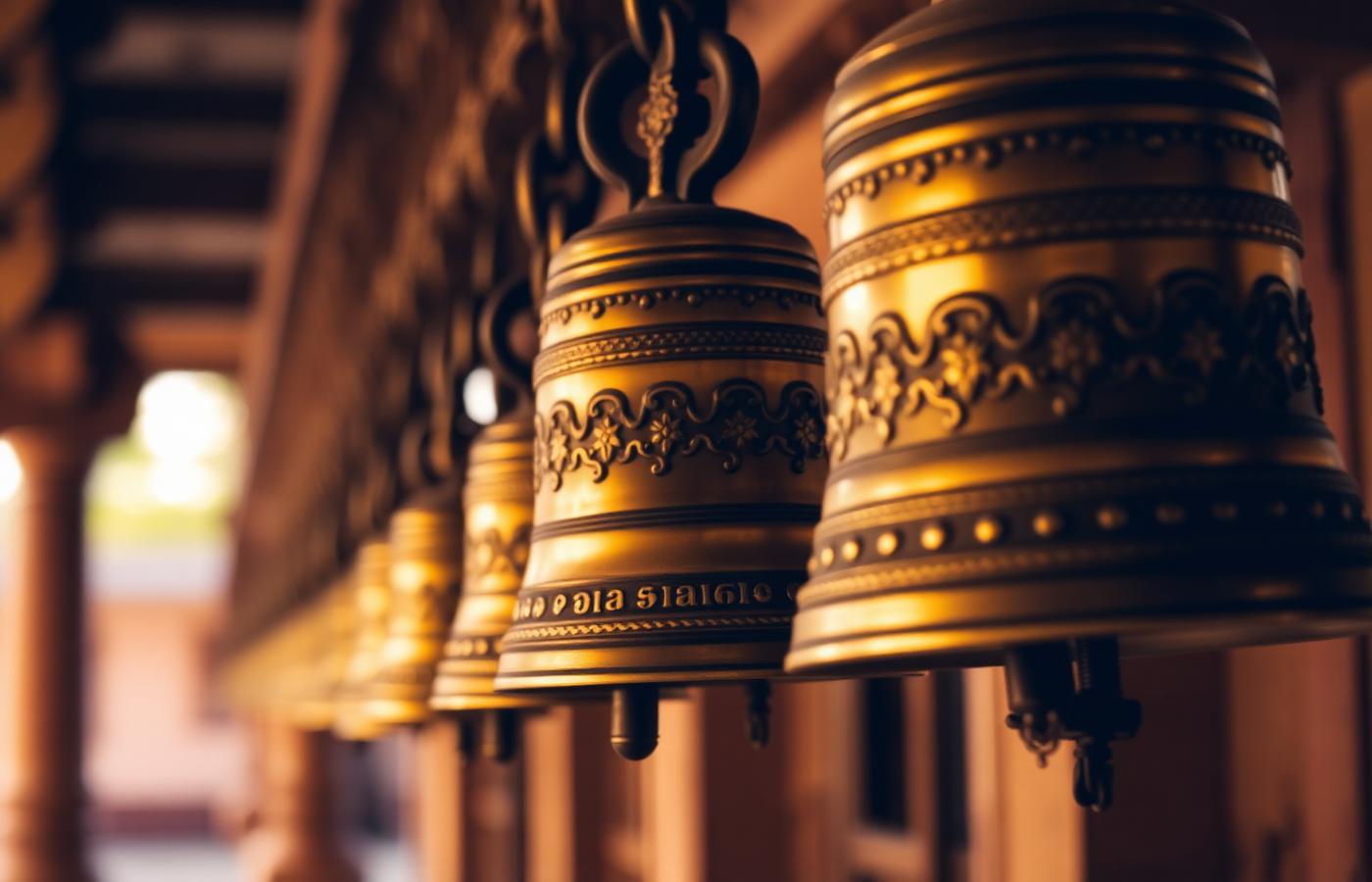 Brass temple bells